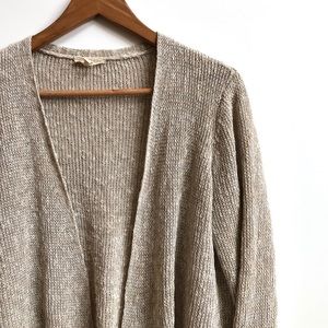 Eileen Fisher organic linen blend knit cardigan